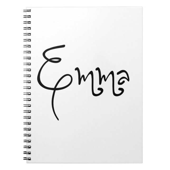Carnet Son Nom Est Emma Calligraphy (Devant)