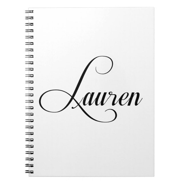 Carnet Son Nom Est Lauren Calligraphie (Devant)