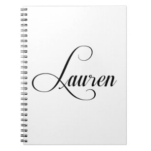 Carnet Son Nom Est Lauren Calligraphy