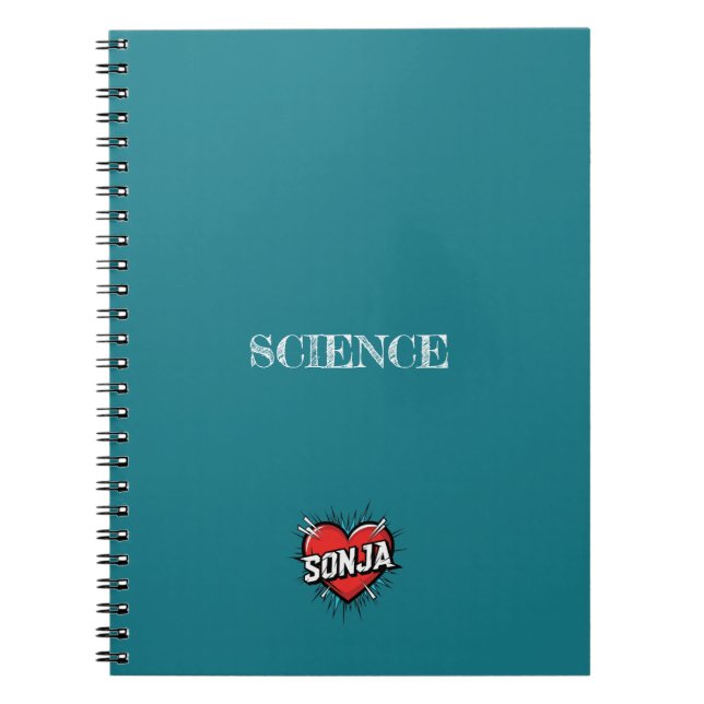 Carnet Sonja Heart Turquoise (Devant)