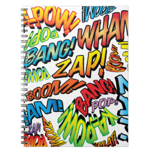 Carnet Sons de la bande dessinée rétro Pop Art amusants