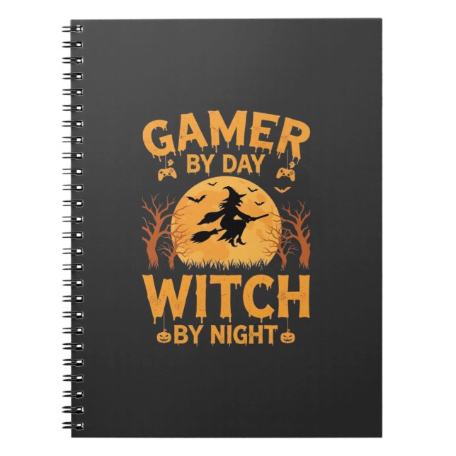Carnet Sorcière de jeu Halloween Conception de jeu (Devant)