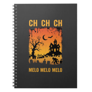 Carnet Sorcière d'Halloween Maison Hantée Silhouette Art_