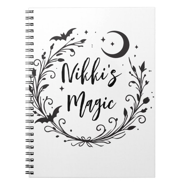 Carnet Sorcière Whimsique Wiccan Herb Magie Halloween (Devant)