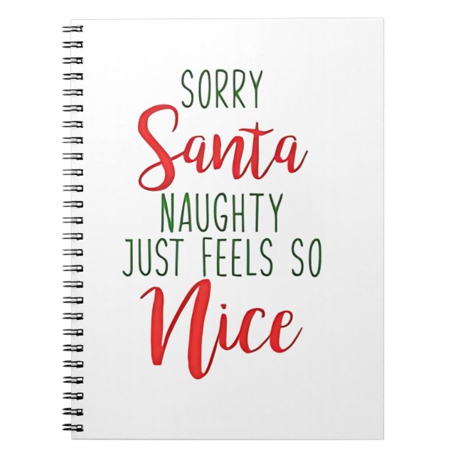 Carnet Sorry Santa Naughty Just Feels So Nice (Devant)