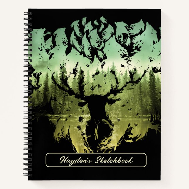 Carnet Sortilège Harry Potter | Dessin de Patronus Cerf (Devant)