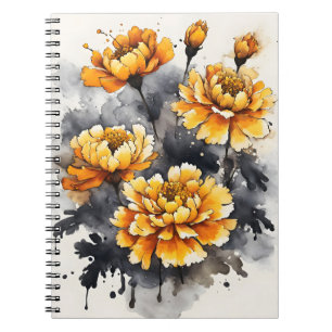 Carnet Soucis - Fleurs à l'aquarelle