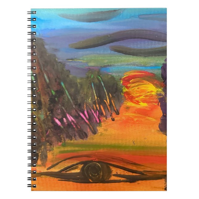 Carnet Soulful Horizon Hand Painted Design  (Devant)