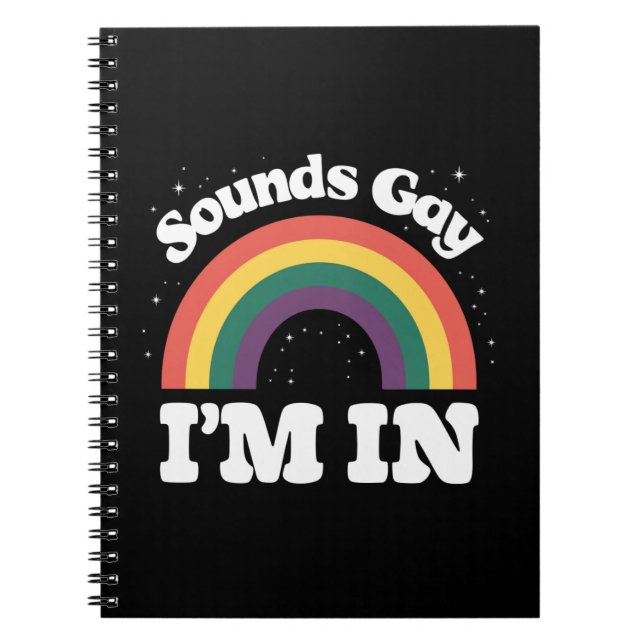 Carnet Sounds Gay I'm In LGBTQ Pride Moth (Devant)