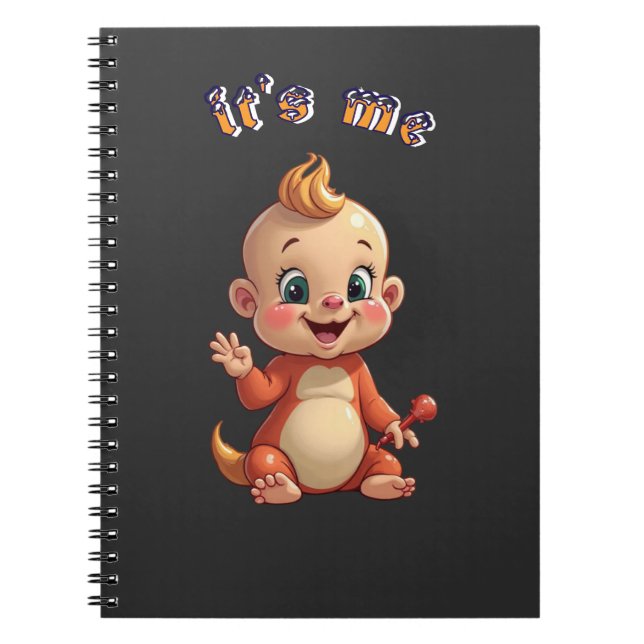 Carnet souriez à la joie de bébé mignonne, et au bonheur. (Devant)