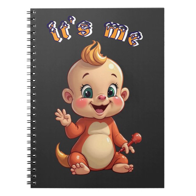 Carnet souriez à la joie de bébé mignonne, et au bonheur. (Devant)