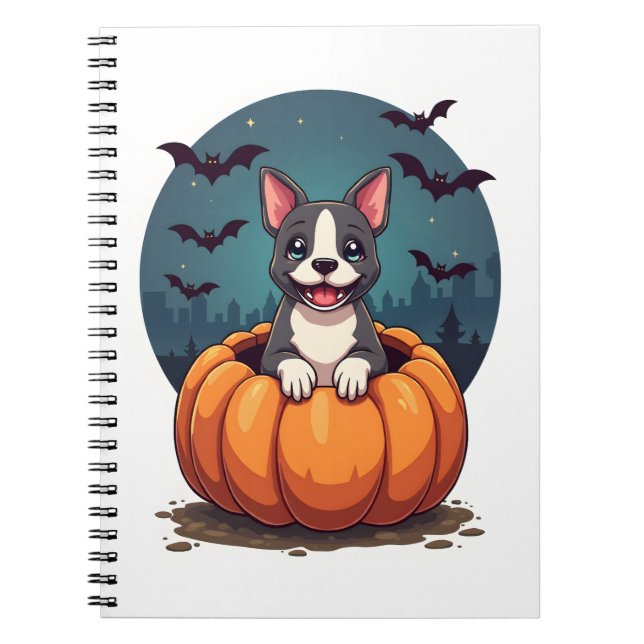 Carnet Sourire de Pitbull de citrouille (Devant)