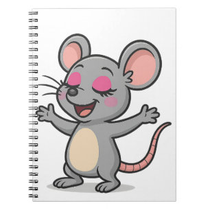Carnet Souris de dessin animé mignonne se maquillant