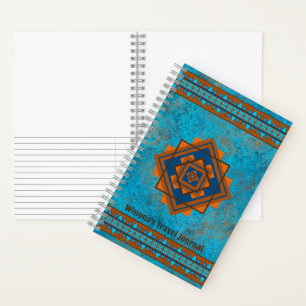 Carnet Southwest Mountain Peaks Turquoise Personnalisé