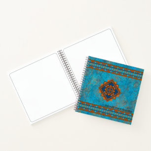 Carnet Southwest Mountain Peaks Turquoise Personnalisé