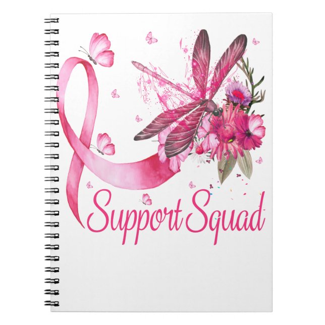 Carnet Soutien Équipe Dragonfly Sensibilisation au cancer (Devant)