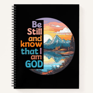Carnet Soyez calme et sachez que je suis Dieu Bible Verse