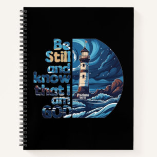 Carnet Soyez calme et sachez que je suis Dieu Bible Verse