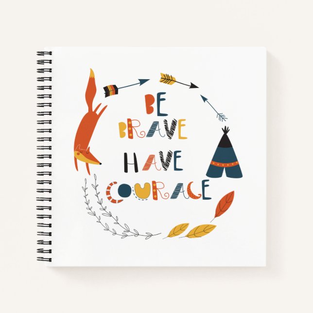 Carnet Soyez courageux Ayez Courage Fox (Devant)