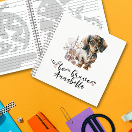 Carnet Soyez courageux Dachshund Chiot Personnalisé