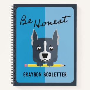 Carnet Soyez honnête mignon Gris Chien Chien Chien Art Bl
