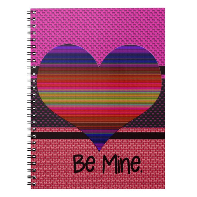Carnet Soyez le coeur arc-en-ciel Valentine de la mine (Devant)