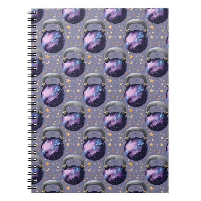 Carnet Space Galaxy Kettlebell (Devant)