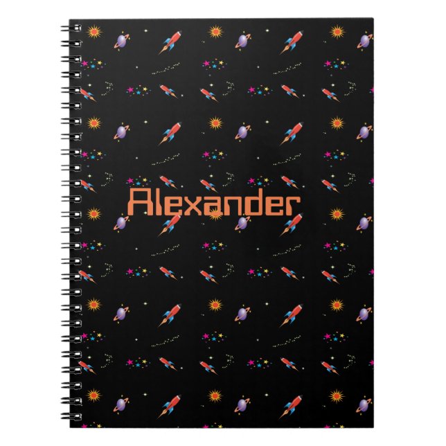 Carnet Space Rocket Boys School Personal (Devant)