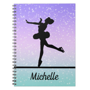 Carnet Sparkle de patinage artistique féminin personnali