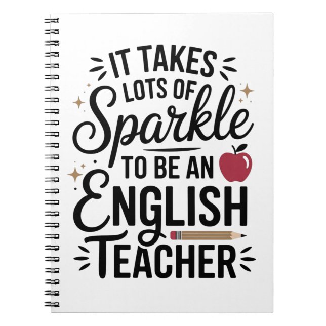 Carnet Sparkle to Be an English Teacher - Fun Cadeau (Devant)