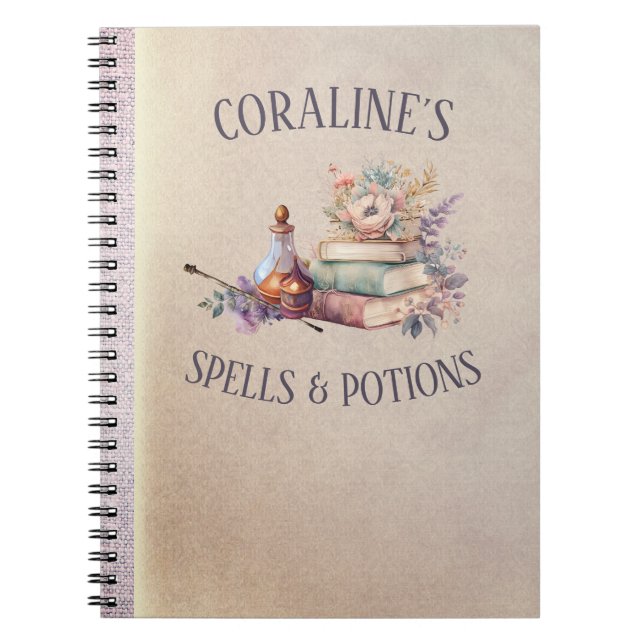 Carnet Spells magiques et potions filles (Devant)