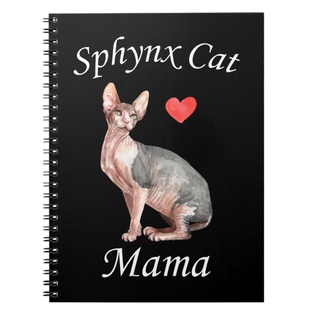 Carnet Sphynx Maman Amoureux des chats Pet Mère (Devant)