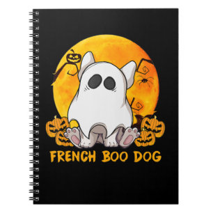 Carnet Spider Gift French Boo Bulldog Avec Citrouille Spi