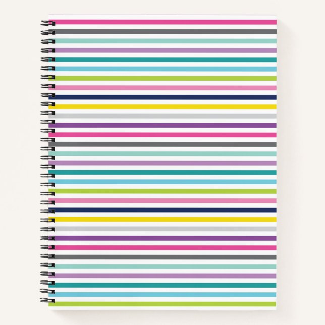 carnet spiral 8,5 x 11 Bande brillante et joyeuse (Devant)