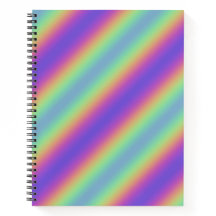 Carnet spiral à arc-en-ciel à lumière de néon