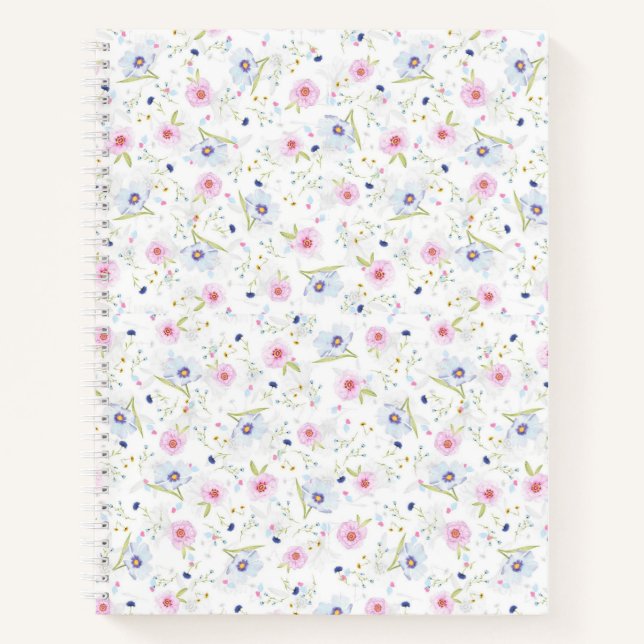 Carnet spiral à la fleur (Devant)