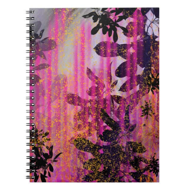 Carnet spiral à mélange floral (Devant)