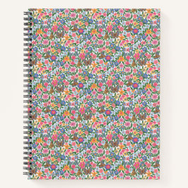 Carnet spiral à motif floral