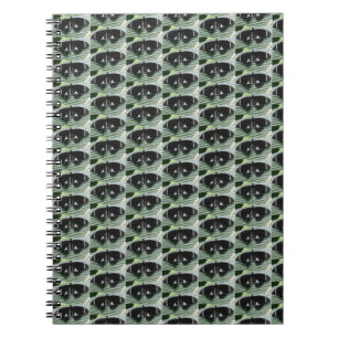 Carnet spiral à papillon tropical noir et blanc