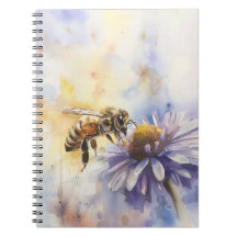 Carnet spiral abeilles et marais