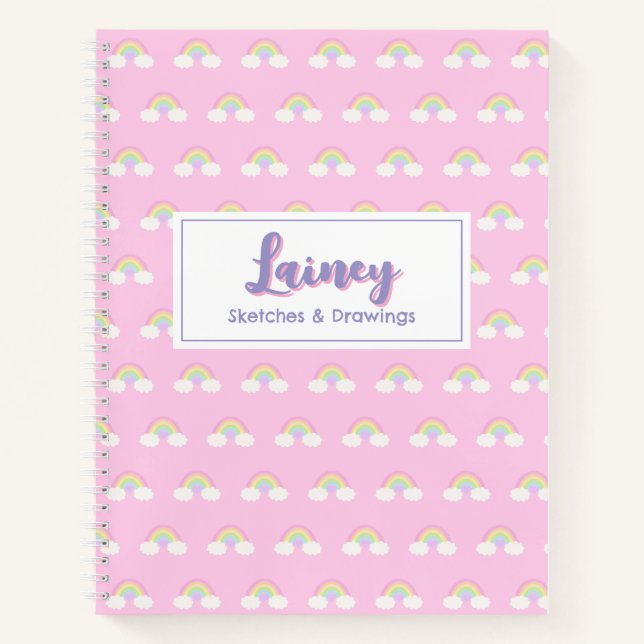 Carnet spiral arc-en-ciel Pastel (Devant)