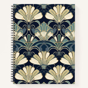 Carnet Spiral Art Déco Élégant