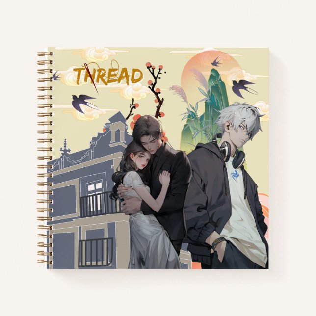Carnet spiral Carré filetage (Devant)