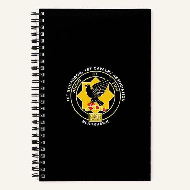 Carnet Spiral Cavalerie - Noir Classique (Recto)