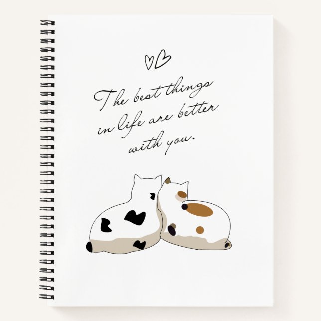 Carnet Spiral Chat - Purrfect pour vos pensées (Devant)