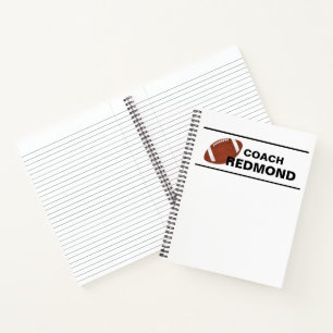 Carnet Spiral Coach Football