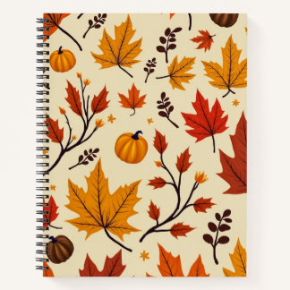 carnet spiral d'automne