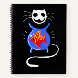 Carnet spiral de chat de fantôme Kitty