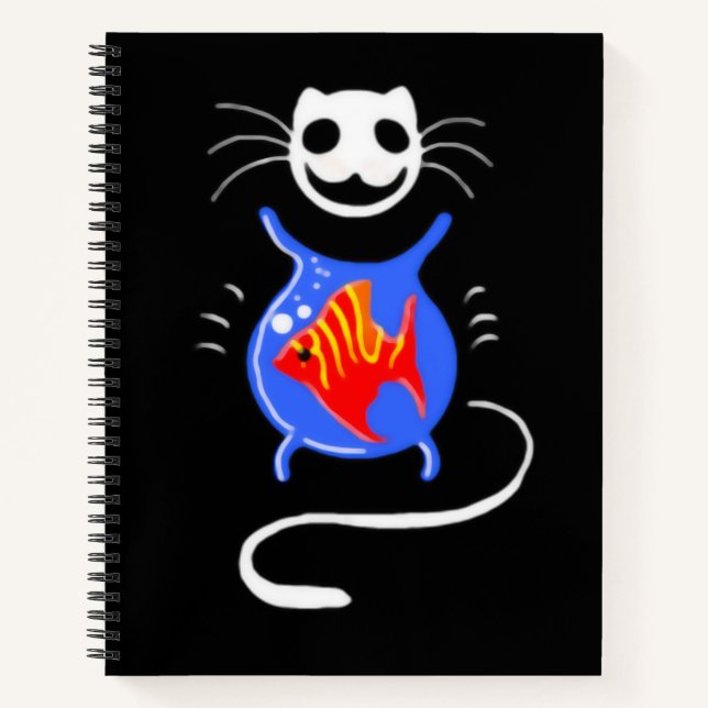 Carnet spiral de chat de fantôme Kitty (Devant)