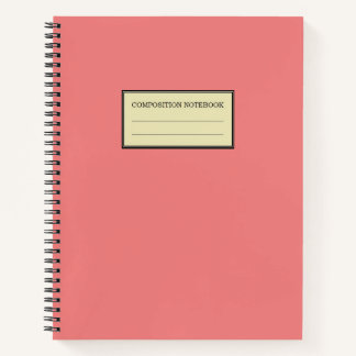 Carnet spiral de corail clair solide